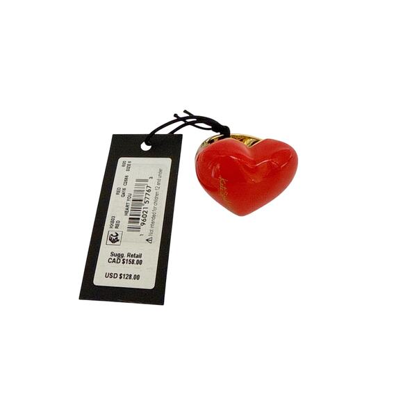 KATE SPADE Heart You Statement Ring in Red 6 - Picture 7 of 8